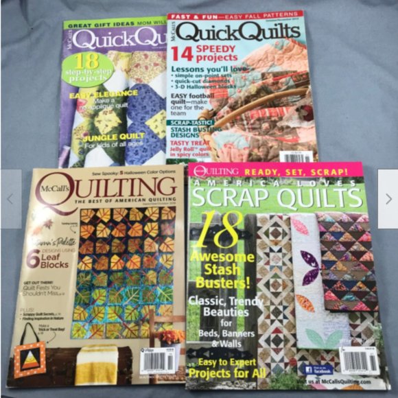 Lot of 4 McCalls Easy Quick Scrap Quilt Patchwork Magazines - Picture 1 of 7